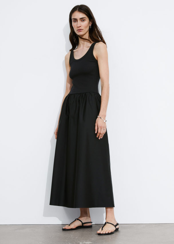 & Other Stories Tank Midi Dress Black