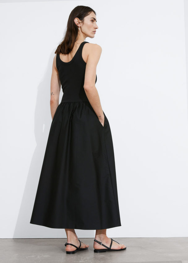 & Other Stories Tank Midi Dress Black