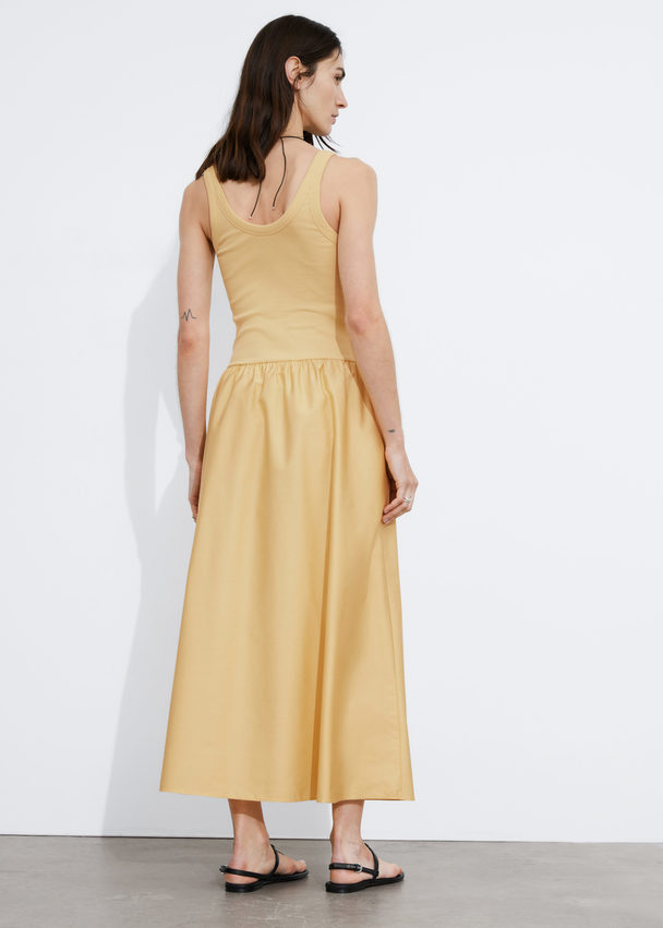 & Other Stories Tank Midi Dress Yellow