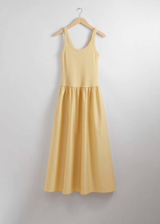 & Other Stories Tank Midi Dress Yellow