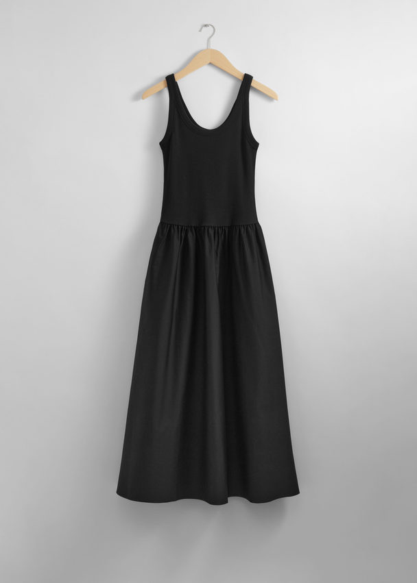 & Other Stories Tank Midi Dress Black