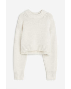 Cropped Jumper Natural White