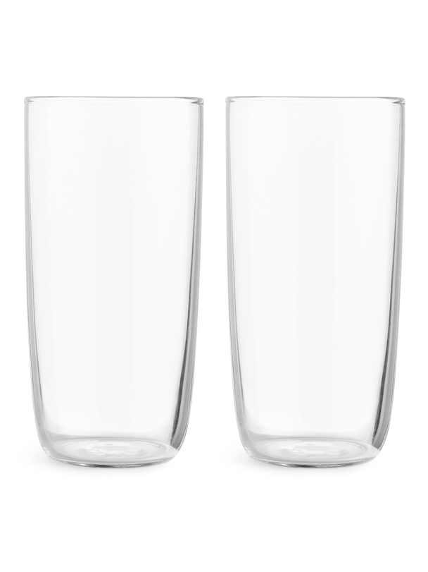 ARKET Tall Drinking Glass Set 2 Clear Glass