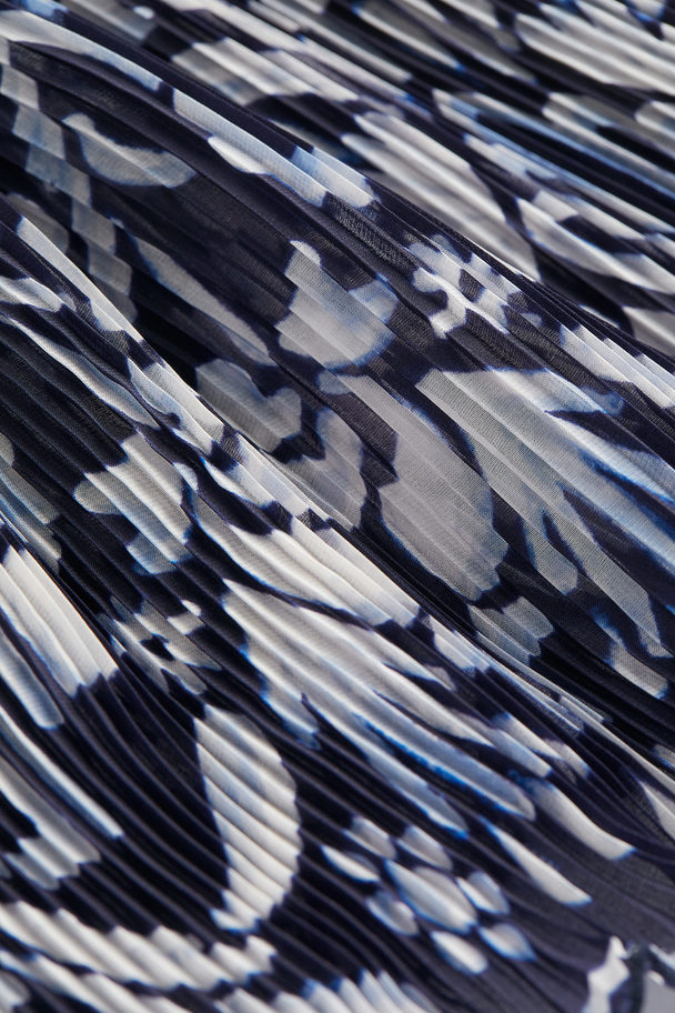 H&M Chiffontop Mørkeblå/paisleymønstret