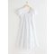 Voluminous Puff Sleeve Midi Dress White