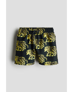 Patterned Swim Shorts Black/leopards