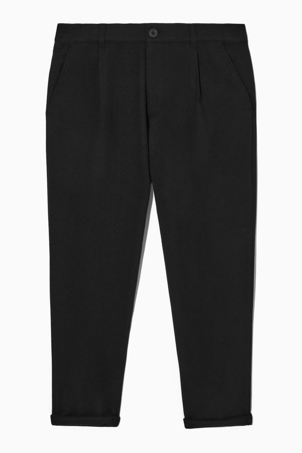COS Tapered Wool Chinos Black