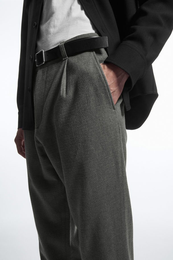 COS Tapered Wool Chinos Grey
