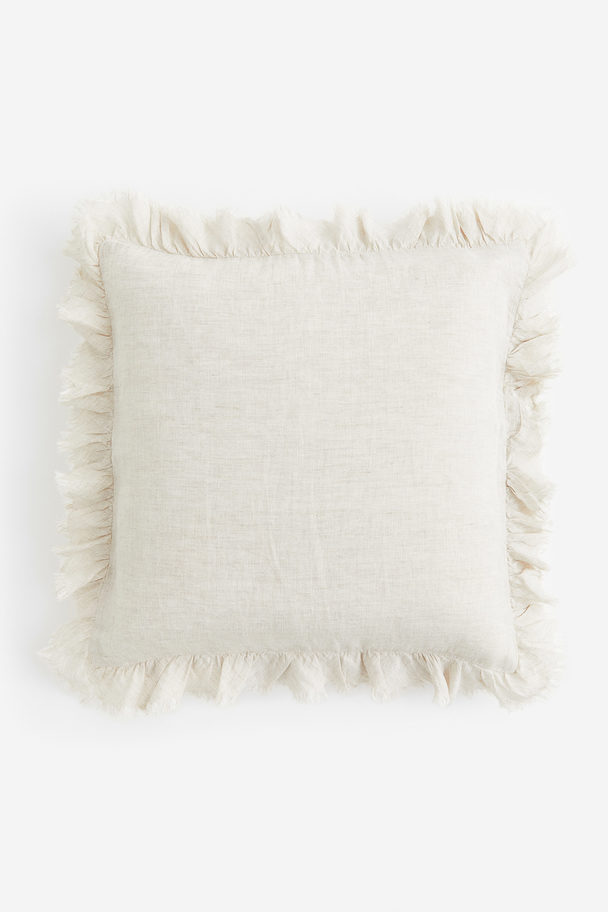 H&M HOME Linen Cushion Cover Light Beige