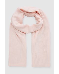 Ribbed Cashmere Scarf Dusty Light Pink