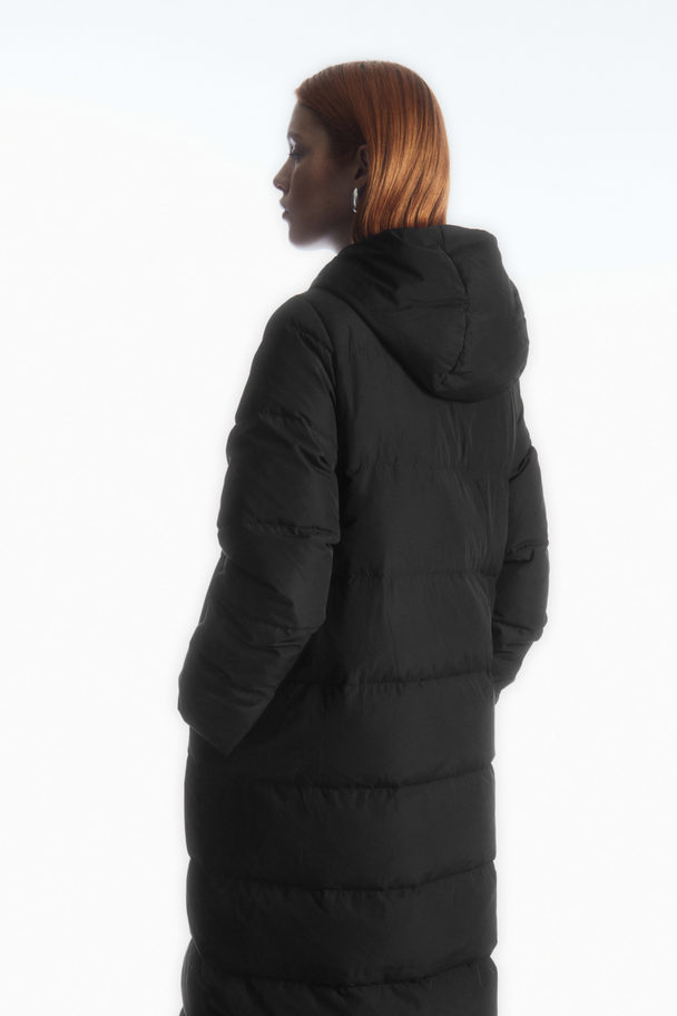 COS Recycled-down Puffer Coat Black