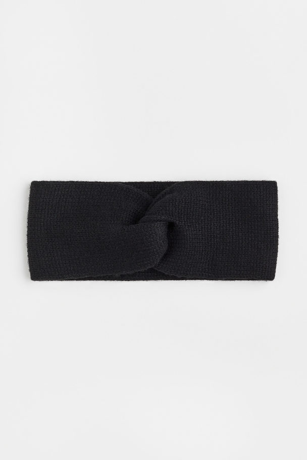 H&M Knitted Headband Black