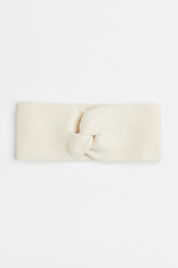H&M Knitted Headband Cream