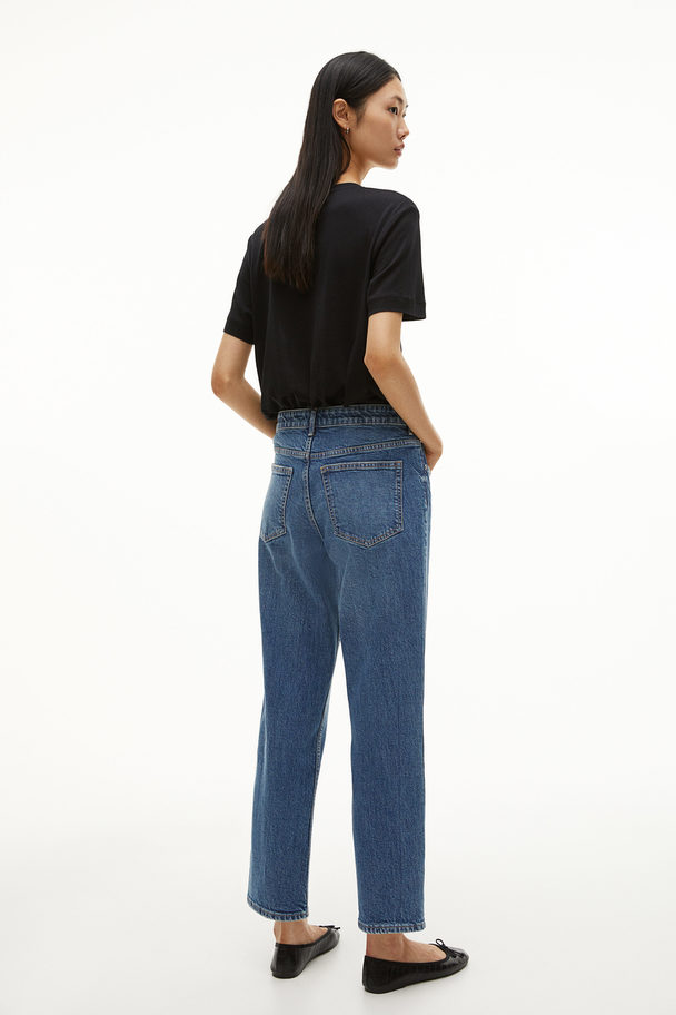 H&M Slim Regular Ankle Jeans Denimblauw