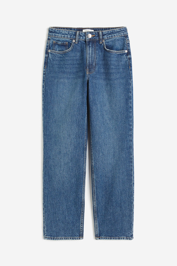 H&M Slim Regular Ankle Jeans Denimblauw