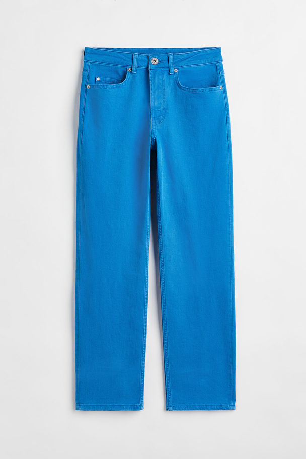 H&M Slim Regular Ankle Jeans Blauw