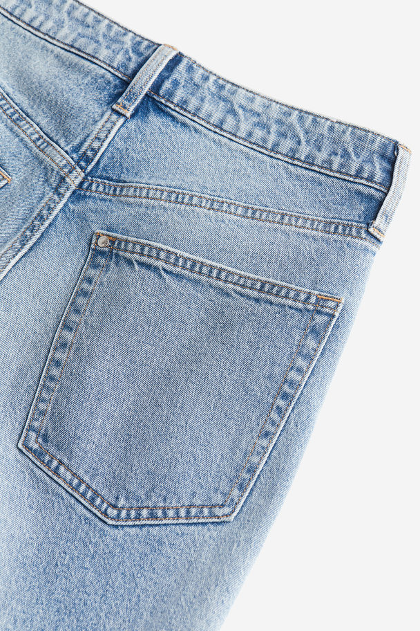 H&M Vintage Straight High Jeans Lys Denimblå