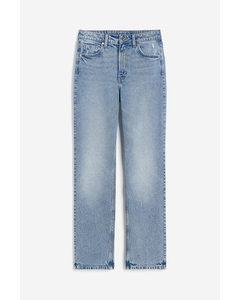 Vintage Straight High Jeans Ljus Denimblå