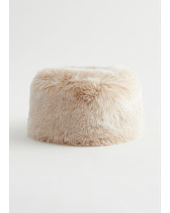 Faux Fur Winter Hat Cream