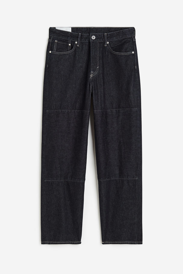 H&M Loose Jeans Mörkblå