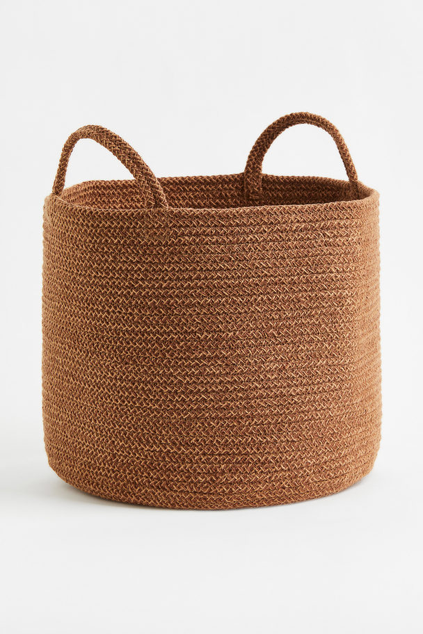 H&M HOME Cotton Storage Basket Brown