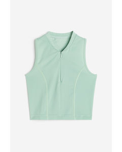 Drymove™ Cropped Sports Top Mint Green