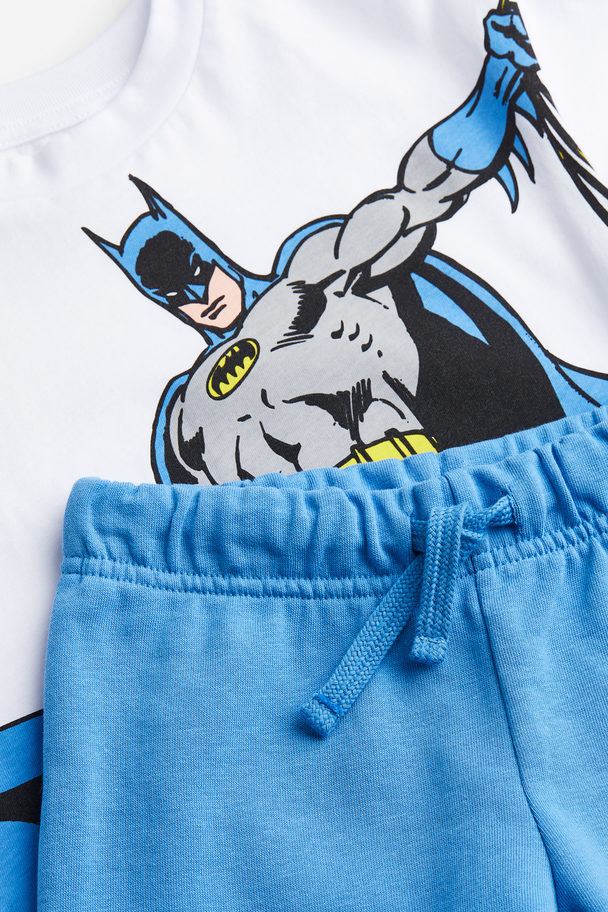 H&M 2-teiliges Set mit Print Weiß/Batman