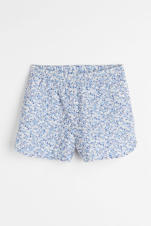 H&M Padded Cotton Shorts White/floral