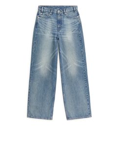 Maple Høye Brede Jeans Vasket Blå