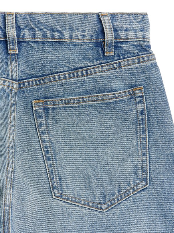 ARKET Maple Jeans Met Hoge Taille En Wijde Pijpen Gewassen Blauw