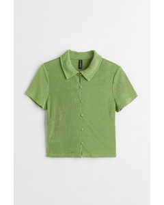 Cropped Shirt Grün