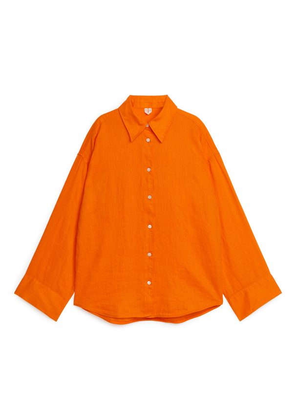 ARKET Skjorta I Linne Orange