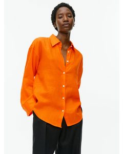 Linen Shirt Orange