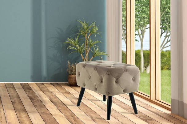 360Living Stool Piano 125 taupe / black