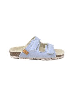 Cotton Blue Textile Home Slippers