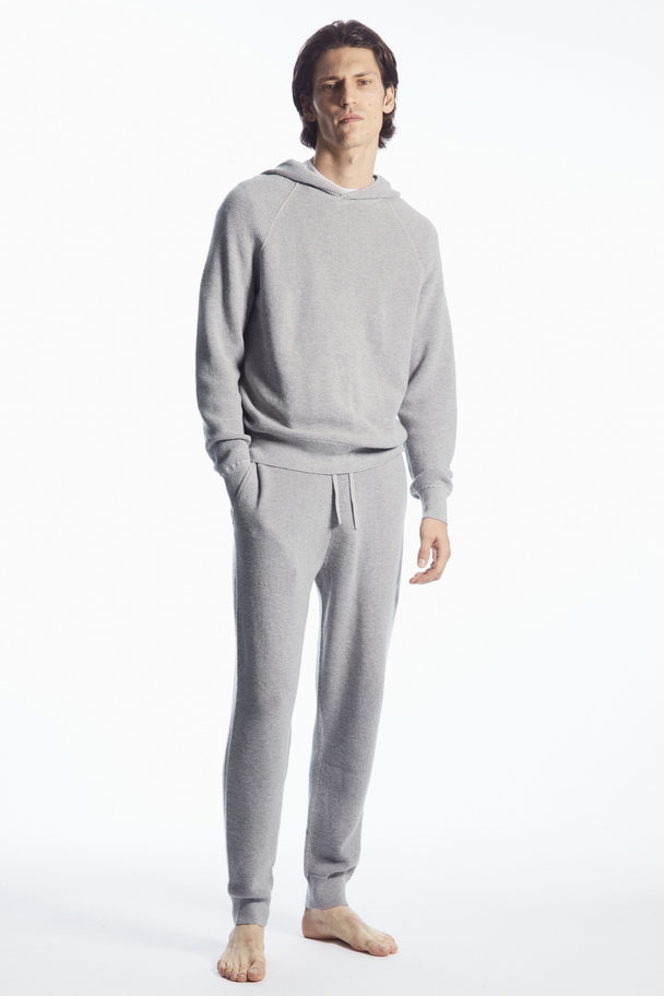 COS Waffle-knit Cashmere-blend Joggers Grey