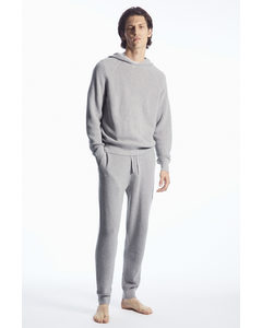 Waffle-knit Cashmere-blend Joggers Grey