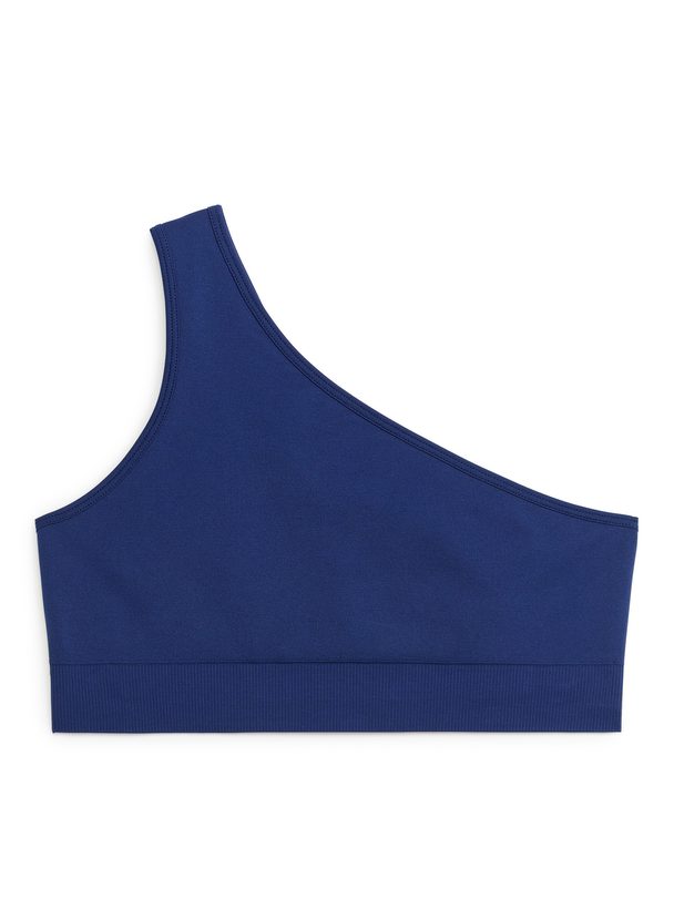 ARKET Seamless One-shoulder Sports Bra Bright Blue