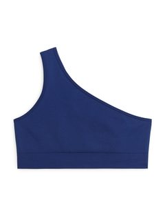 Naadloze One-shoulder Sportbeha Helderblauw