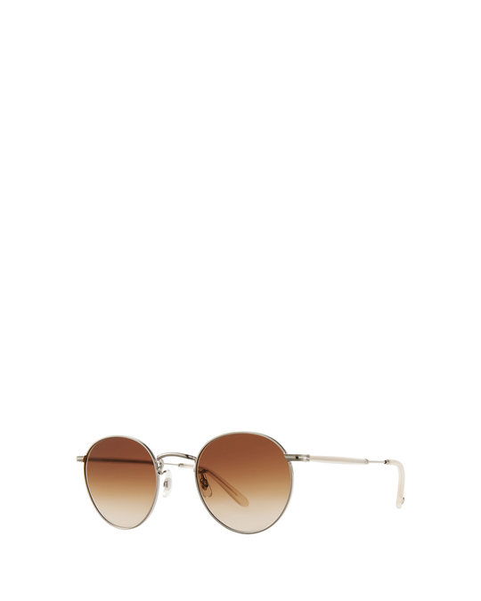 Garrett Leight Wilson M Sun Brushed Silver-matte Beige Sunglasses