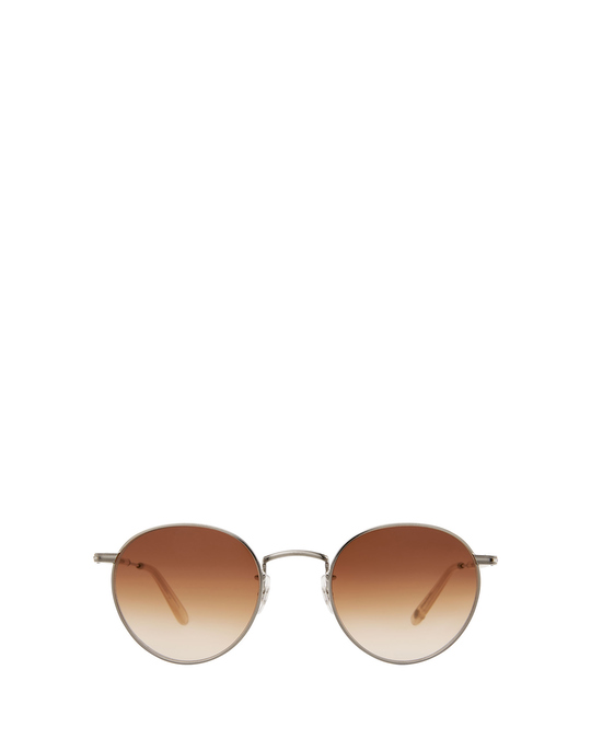 Garrett Leight Wilson M Sun Brushed Silver-matte Beige Sunglasses