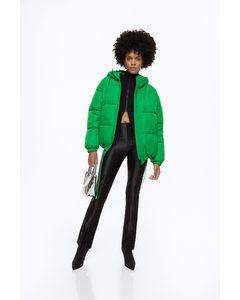 Hooded Puffer Jacket Bright Green