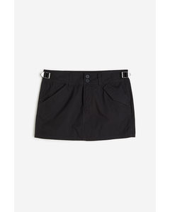 Low-waisted Utility Skirt Black