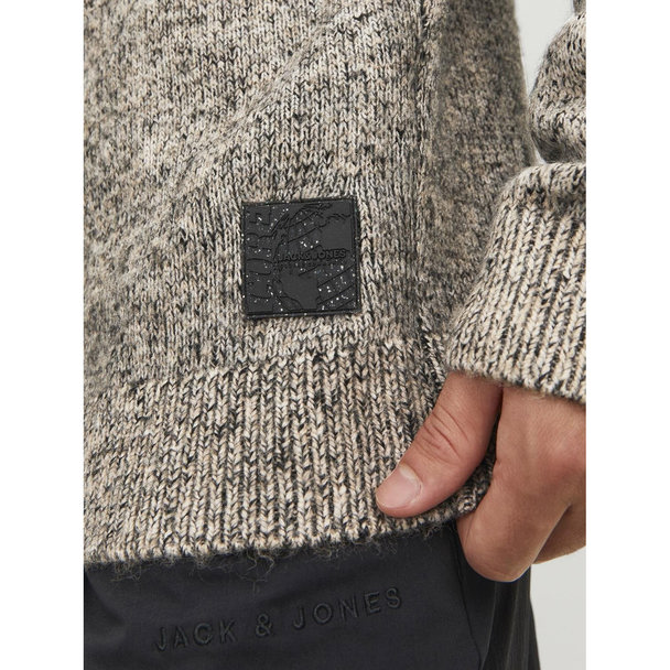 Jack and Jones Jack & Jones Space Knit Mock Neck Beige