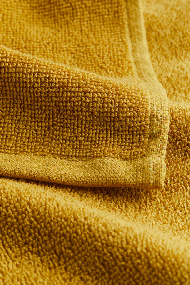 H&M HOME Terry Hand Towel Mustard Yellow