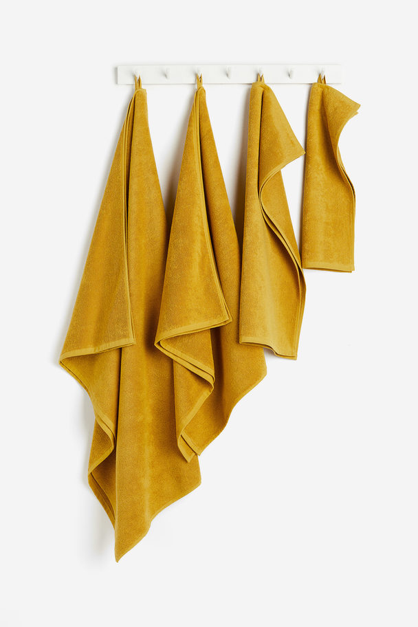 H&M HOME Terry Hand Towel Mustard Yellow