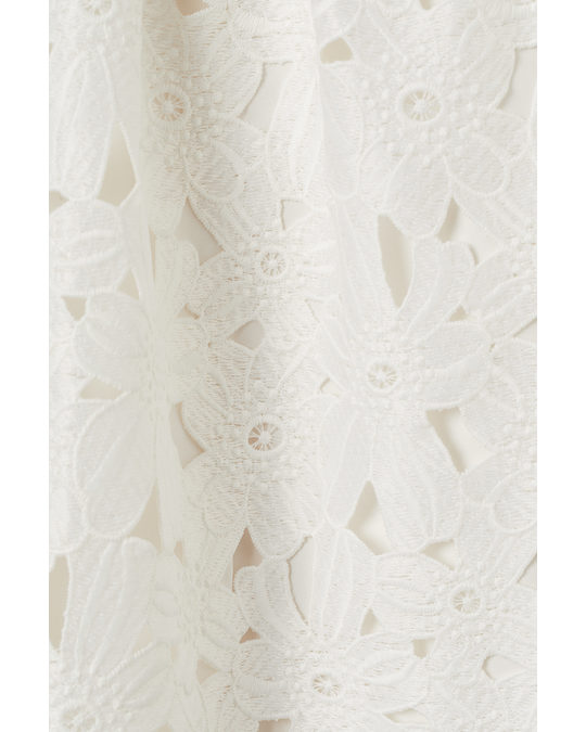 H&M Lace V-neck Dress White