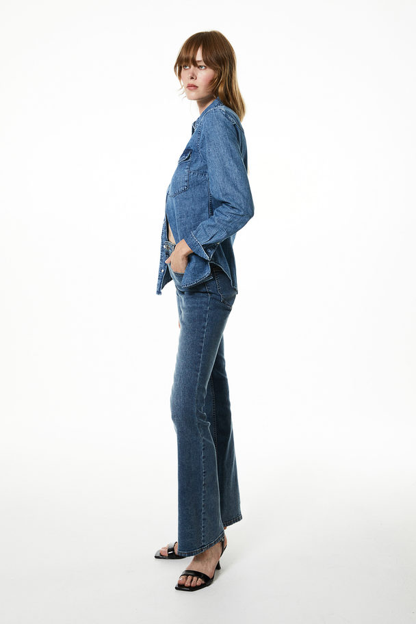 H&M Flared High Jeans Denimblau