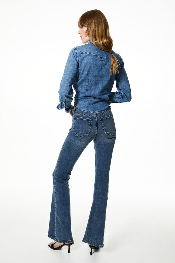 H&M Flared High Jeans Denimblau