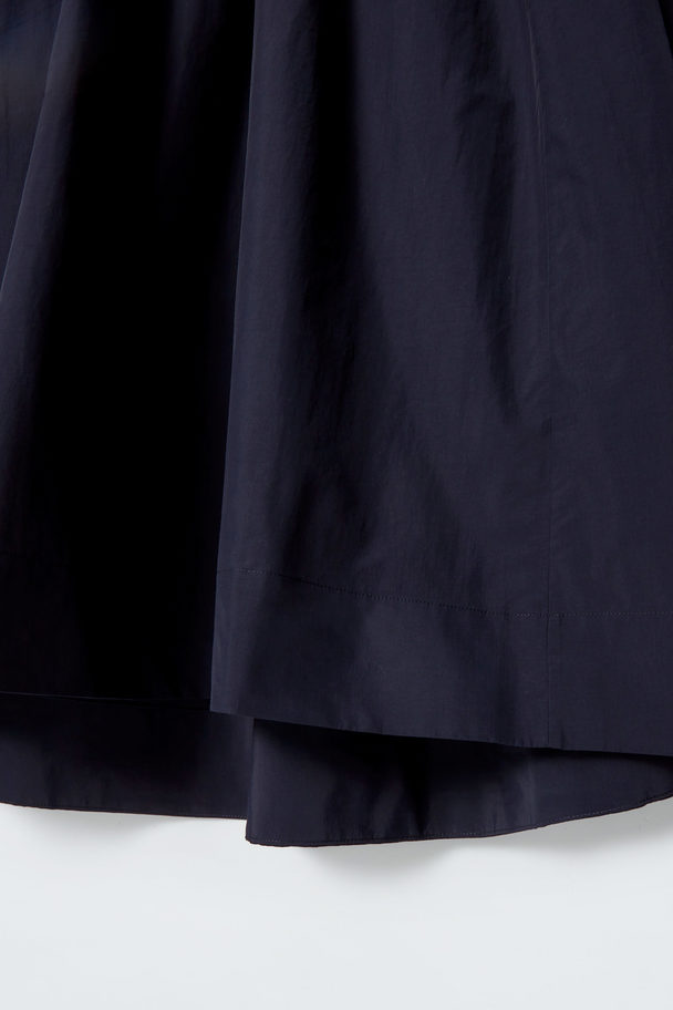 COS Voluminous Sleeveless Midi Dress Navy